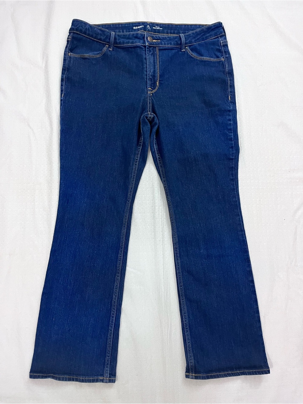 Old Navy Dark Blue Flare Jeans - Classic Five-Pocket size 14P